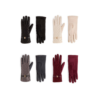 Crinkle Wave Touchscreen Gloves Assortment (8 PIECES: 4 Styles, 2 of each)