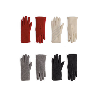 Shimmer Stripes Touchscreen Gloves Assortment (8 PIECES: 4 Styles, 2 of each)