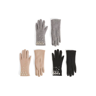 Pearly Wrist Touchscreen Gloves Assortment (6 PIECES: 3 Styles, 2 of each)