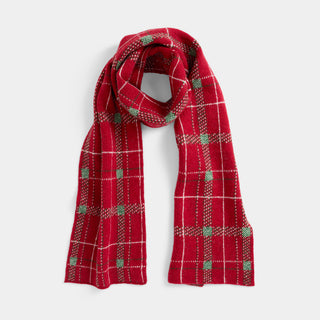 Festive Plaid Scarf - Red/Green