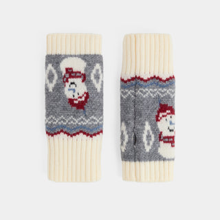 Winter Wonderland Fingerless Gloves - Grey