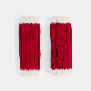 St. Nick Fingerless Gloves - Red