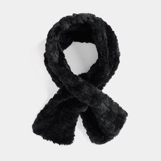 Frosty Morning Pull Through Scarf - Black