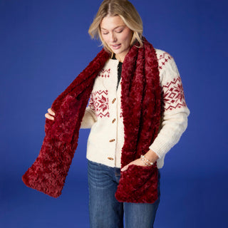 Anika Hidden Pocket Scarf - Cream