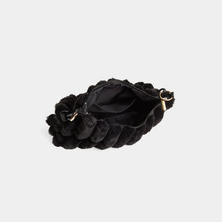 Elowen Faux Fur Shoulder Bag - Black