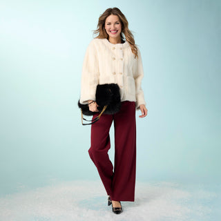 Shayla Faux Fur Convertible Crossbody - Black