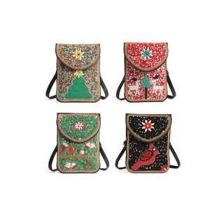 Artisan Beaded Holiday Crossbody Assortment Pack - Mixed