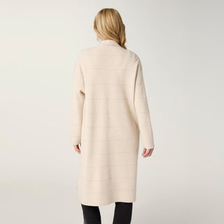 Heavenly-Luxe Metallic Stripe Duster Cardigan - Oatmeal