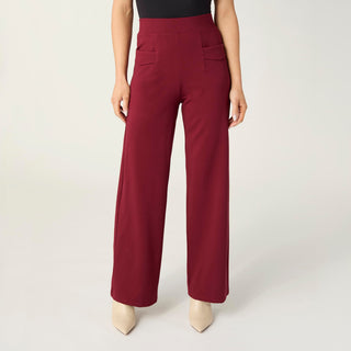 Celyse Tailored Wide Leg Pant - Wine