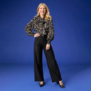 Celyse Tailored Wide Leg Pant - Wine