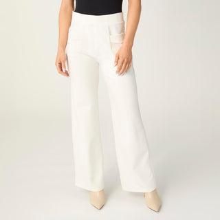 Celyse Tailored Wide Leg Pant - Antique White
