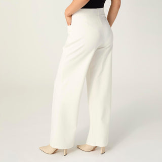 Celyse Tailored Wide Leg Pant - Antique White