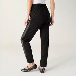 Dorothy Faux Leather/Suede Pant - Black