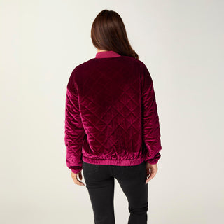 Oakley Quilted Velour Varsity Jacket - Merlot