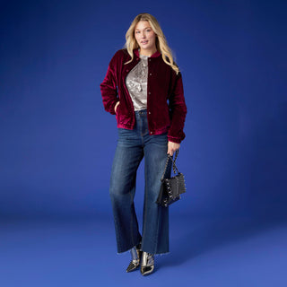 Oakley Quilted Velour Varsity Jacket - Merlot