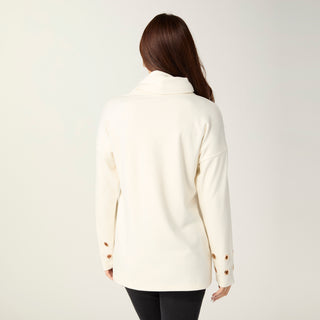 Michelle Cowl Neck Tunic with Grommets - Ivory
