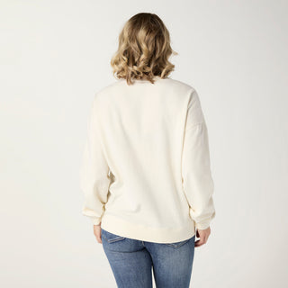 Cheers Sequin Sweatshirt - Ivory