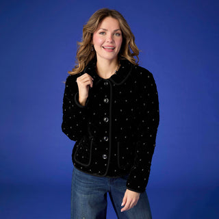 Caelyn Jacket with Front Pockets - Black
