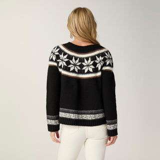 Poinsettia Isle Cardigan - Black