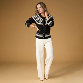 Poinsettia Isle Cardigan - Black