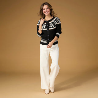 Poinsettia Isle Cardigan - Black