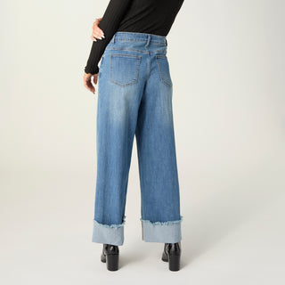 Bambu Soft Wide Ankle with Cuff - Medium Denim