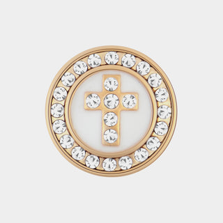 Gold White Clear Cross - Gold