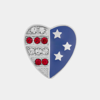 Flag Heart - Red/White/Blue