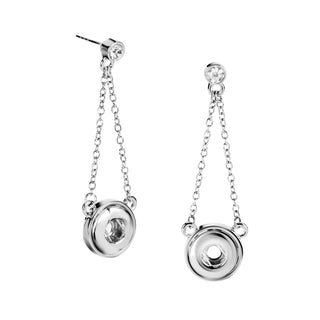Mini Chain Drop Earrings - Silver