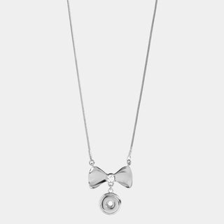 Bow Necklace - Silver