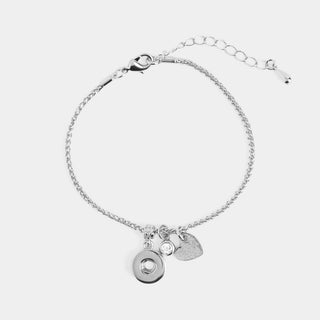 Heart Charm Bracelet - Silver