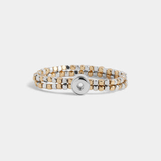 Mixed Metal Bead Bracelet - Mixed Metal