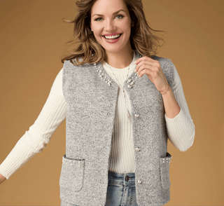 Rotating image of models in various winter outfits
