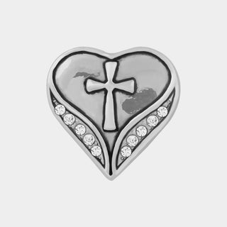 Faith & Love Heart - Silver