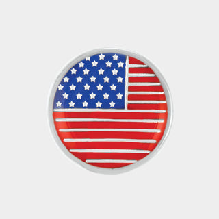 Enamel USA Flag - Red