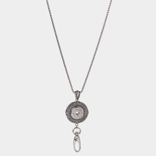 Fountain Lanyard Necklace - Rhodium