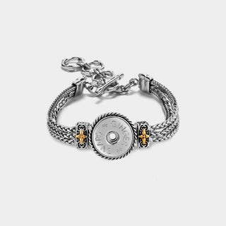 Mixed Metal Townsend Bracelet - Rhodium