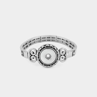 Fleur Stretch Bracelet - Silver