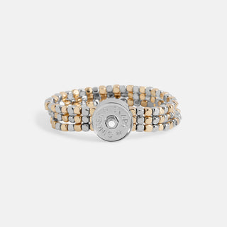 Mixed Metal Bead Bracelet - Mixed Metal