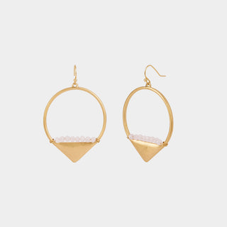 Gold Point Hoop Dangle - Matte Gold