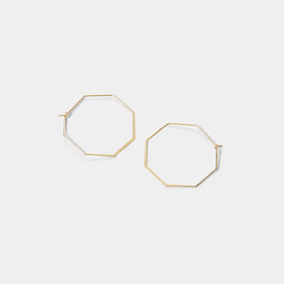 Gold Octagon Hoop - Final Sale