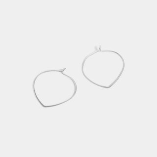 Abstract Hoop Earrings - Silver - Final Sale