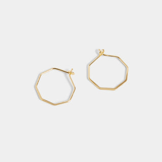 Small Octagon Earrings - Gold