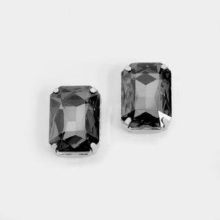 Octagon Jewel Earring - Grey - Final Sale
