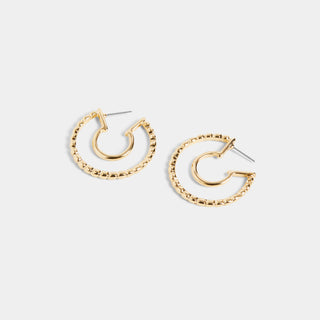 Gold Cool Hoop Earrings - Final Sale