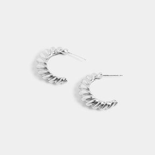 Silver Ripple Earrings - Final Sale