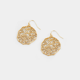 Gold Filigree Stem Earrings