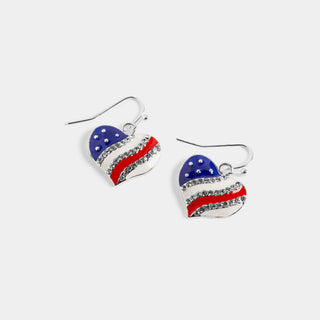 Patriotic Heart Earring