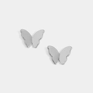 Butterfly Stud Earrings - Silver