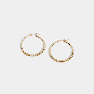 Twisted Metal Hoop Earring - Gold